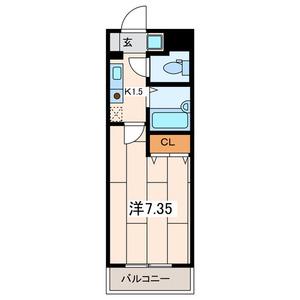 PARK COURT GUMYOUJI(1K/3階)の間取り写真