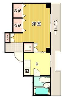 エステート浦賀(1K/4階)の間取り写真