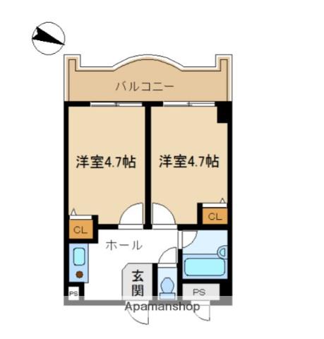 アソシエ横浜 3階階 間取り