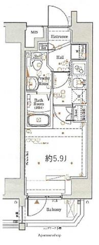 阪東橋KNOTS(1K/11階)の間取り写真