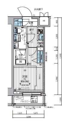 メインステージ武蔵小杉 4階階 間取り