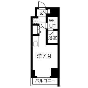クラリッサ川崎ブルーノ(ワンルーム/10階)の間取り写真