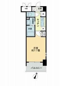 フェリース横濱(1K/7階)の間取り写真