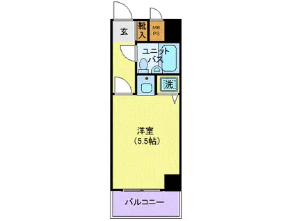 日神パレステージ藤沢(ワンルーム/6階)の間取り写真