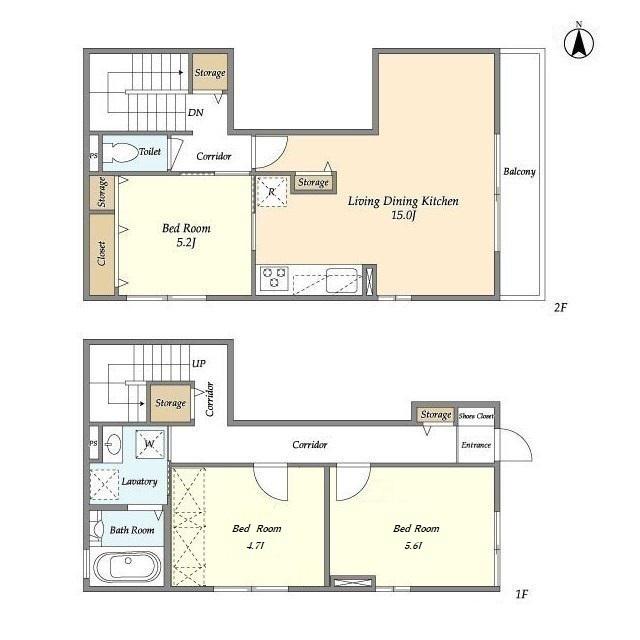 ラメゾネットヴェルトゥ(3LDK/1階)の間取り写真