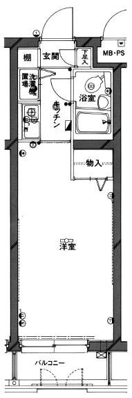 モナークマンション溝ノ口3(ワンルーム/4階)の間取り写真