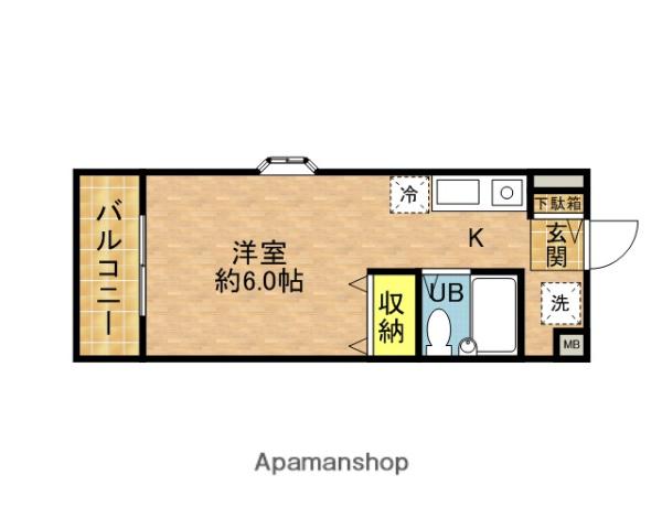 ピエール宮崎台(ワンルーム/1階)の間取り写真