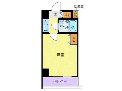 ホーユウコンフォルト川崎(1K/6階)の間取り写真