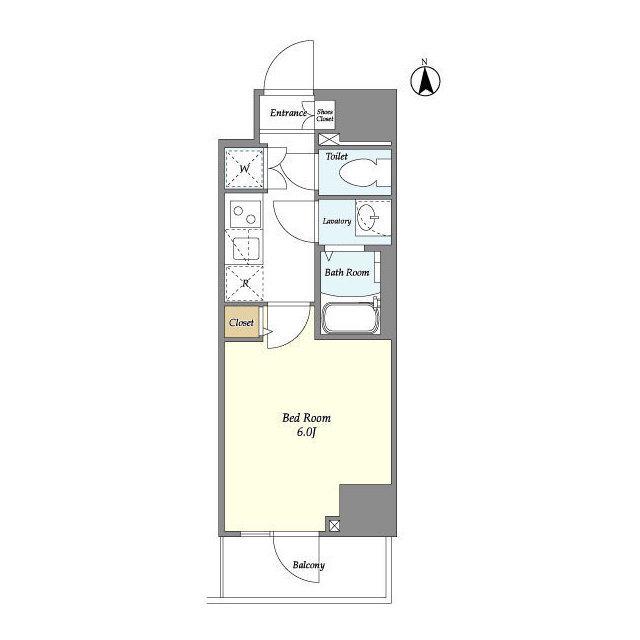 KDXレジデンス川崎(1K/7階)の間取り写真