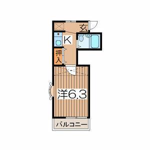 グルーラ浦賀(1K/2階)の間取り写真