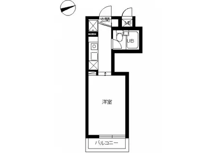 スカイコート横浜富岡(ワンルーム/3階)の間取り写真