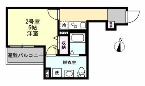 INEDIT(1K/1階)の間取り写真