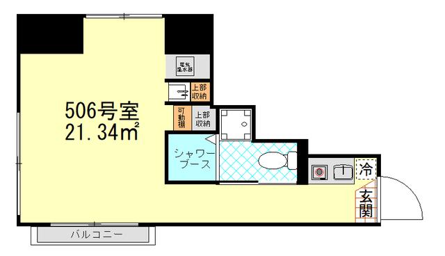 ライオンズマンション西五反田第2(1K/5階)の間取り写真