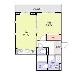山手線 大崎駅 徒歩5分 3階建 築4年(1LDK/2階)の間取り写真