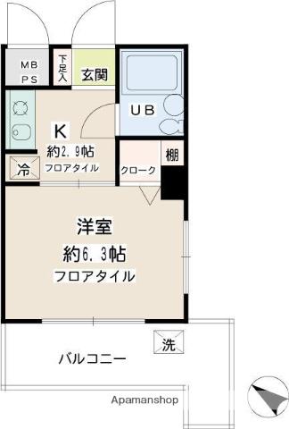 フローラル永田 4階階 間取り