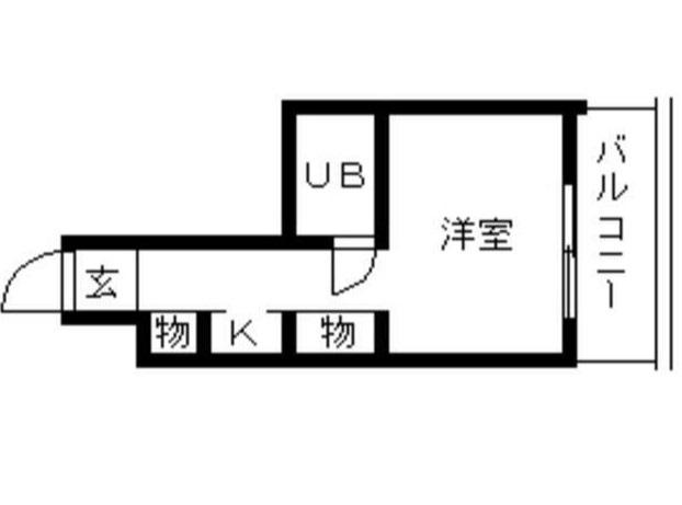 TOP・仲木戸第1(ワンルーム/10階)の間取り写真