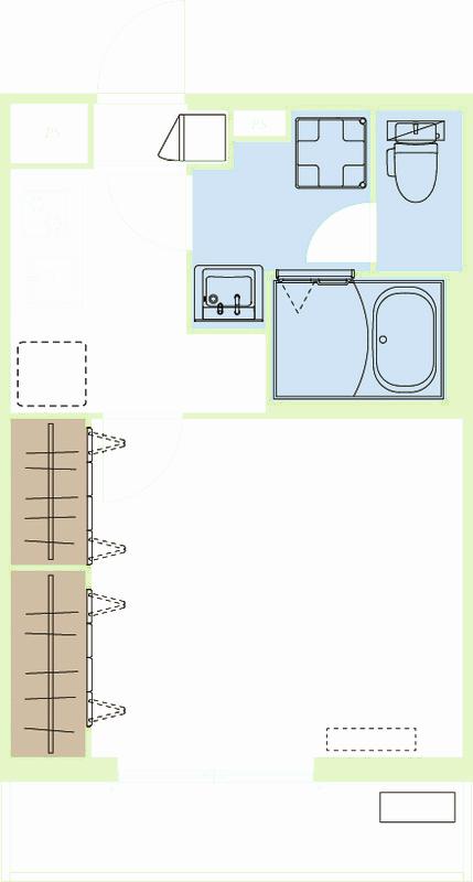 ヴィラ大和(1K/1階)の間取り写真