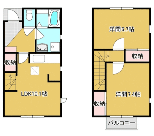 エアリクス(2LDK)の間取り写真