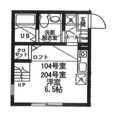 ハーミットクラブハウスパール(ワンルーム/1階)の間取り写真