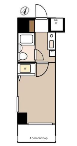 パレ・ドール伊勢佐木町南Ⅱ(1K/2階)の間取り写真