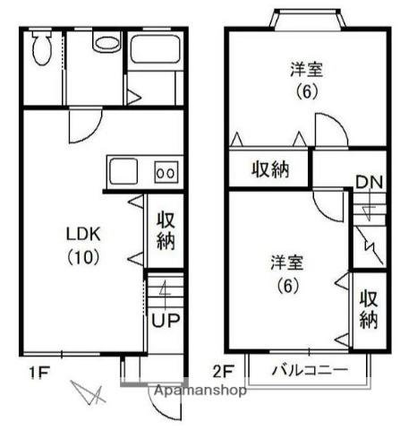 フレイジェⅢ(2LDK)の間取り写真