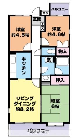 辻堂ガーデンタウン 2階階 間取り