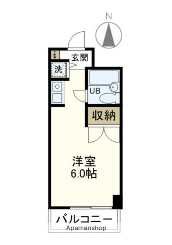 オセアン新沢ビル(ワンルーム/2階)の間取り写真