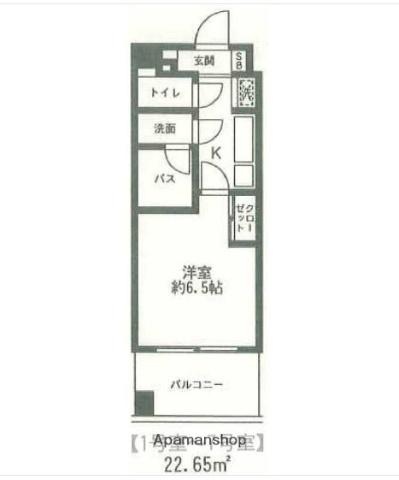 パティオ湘南(1K/3階)の間取り写真