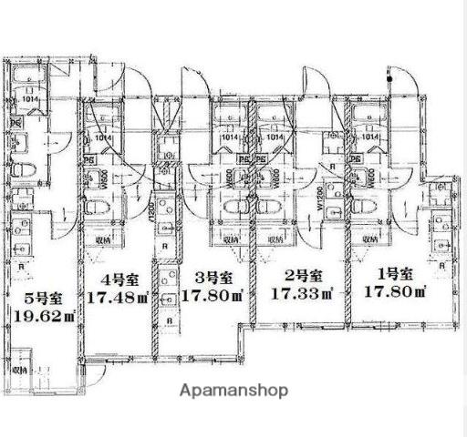 フローラ湘南茅ヶ崎(ワンルーム/2階)の間取り写真