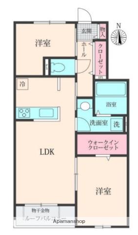 BELLE LEAD 大倉山(2LDK/3階)の間取り写真