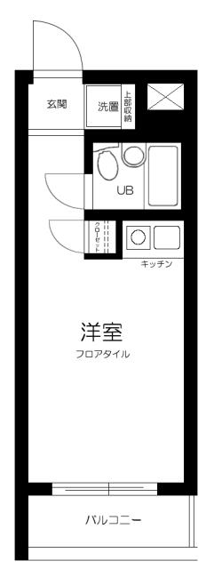 プラザ新川崎(ワンルーム/1階)の間取り写真