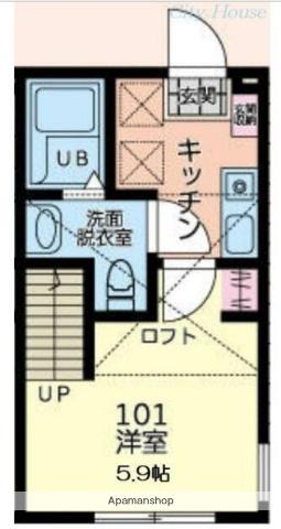 GALLERIA IDOGAYA(1K/1階)の間取り写真