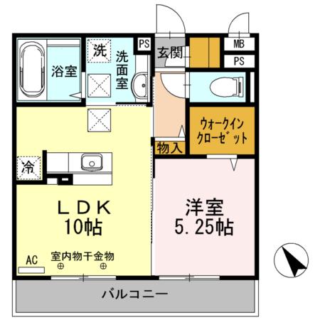 フローラ矢部 1階階 間取り
