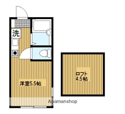 エターニティー鶴見(ワンルーム/1階)の間取り写真