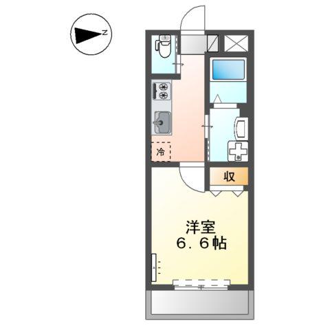 モリオンパレス(1K/2階)の間取り写真