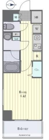 グランカーサ大和(1K/7階)の間取り写真