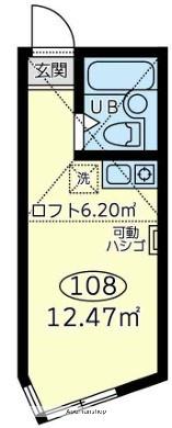 ユナイト浅田パットンの杜(ワンルーム/1階)の間取り写真