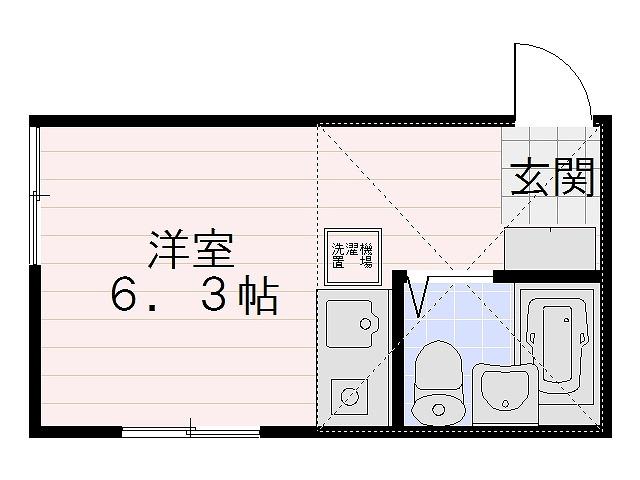 シュラスコ(ワンルーム/1階)の間取り写真