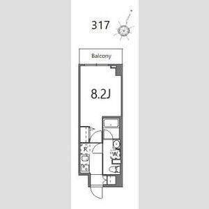 ティーステージジェイアール浜川崎(1K/3階)の間取り写真