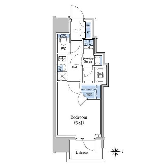 スタイリオ新丸子駅前(1K/4階)の間取り写真
