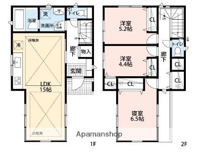 相模線 茅ケ崎駅 バス乗車時間：20分 西の谷バス停で下車 徒歩4分 2階建 築7年(3LDK)の間取り写真