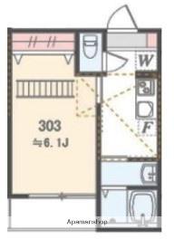 アザーレ・パッシオ本厚木B(1K/3階)の間取り写真