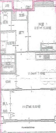 ウィンビュ三ツ沢(1LDK/3階)の間取り写真