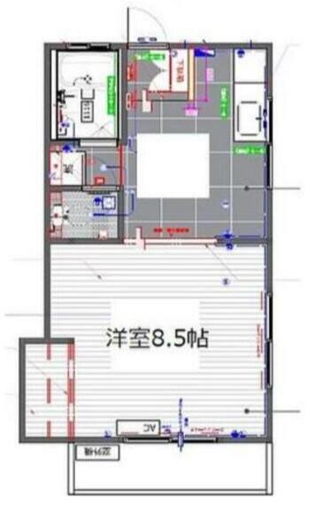 クロノス高津(1DK/1階)の間取り写真