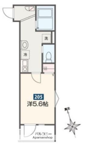 高座渋谷ヒルズ(1K/3階)の間取り写真