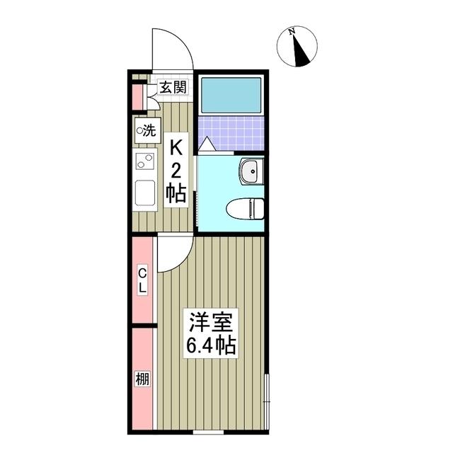 アザーレ・プラネ湘南台(1K/1階)の間取り写真