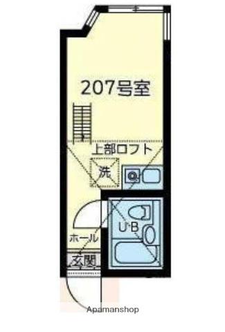 ユナイト桜本ヴィクトリーアルバート(ワンルーム/2階)の間取り写真