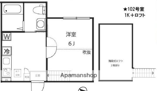 ティーエヌアール野毛山公園(1K/1階)の間取り写真