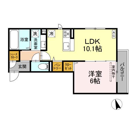 D PAINA 小机町II(1LDK/2階)の間取り写真