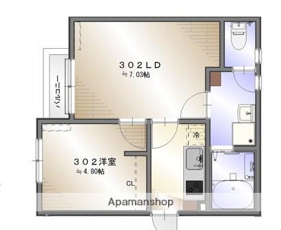 COAST TERRACE桜山(1LDK/3階)の間取り写真